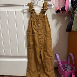 Carhartt Kids Tan Duck Canvas Overalls